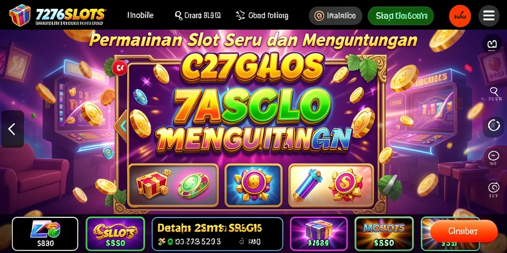 Tangkapan layar utama 7276SLOTS menampilkan gameplay seru dan menarik.