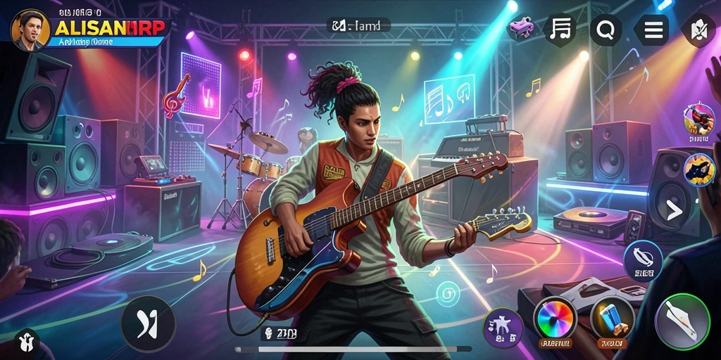 Tampilan menarik gameplay ALISANRP dengan alunan musik yang seru.
