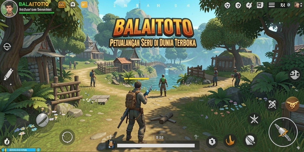 Screenshot gameplay BALAITOTO yang menampilkan eksplorasi dunia terbuka.