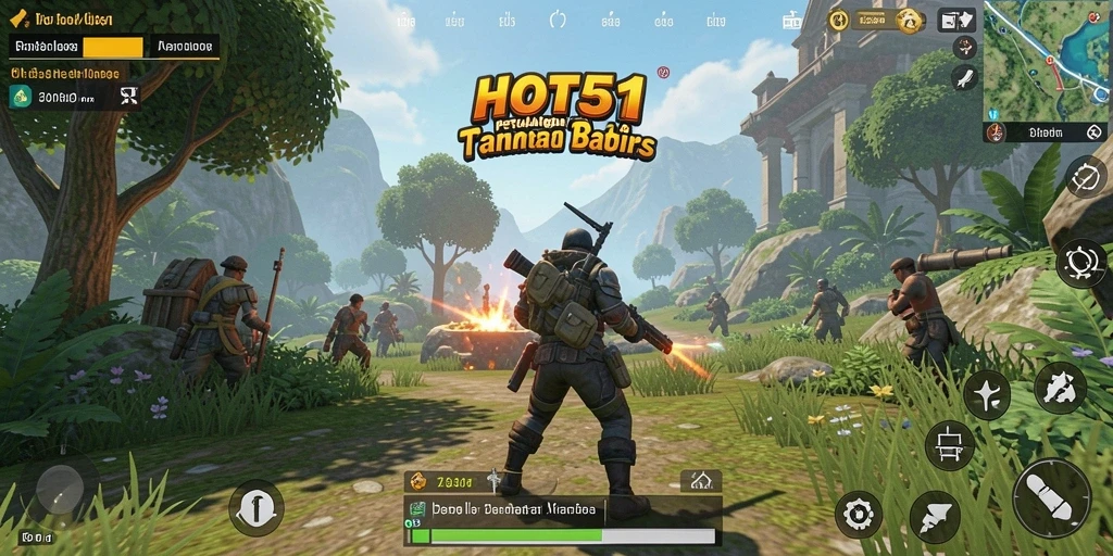 Screenshot dari gameplay HOT51 yang menakjubkan di dunia terbuka.
