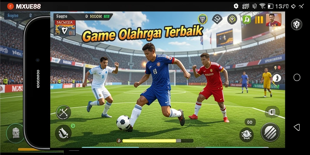 Tampilan gameplay MIXUE88 dengan aksi olahraga yang intens.